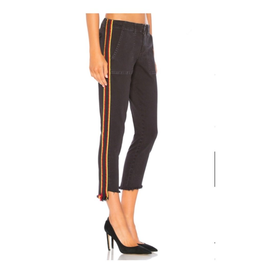 Pam & Gela Uniform Stripe Step Hem Pants Sz 28